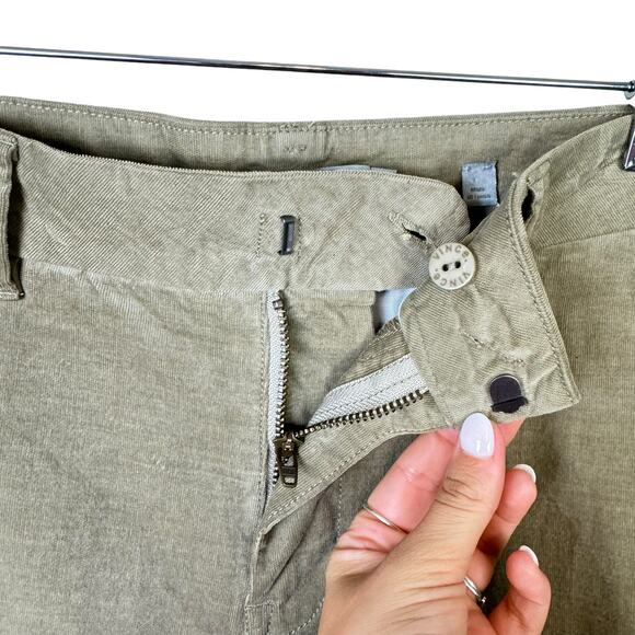 Vince NWT Corduroy Classic Chino Ragweed Tan Ankle Pants Simple Neutral Basic - Picture 5 of 10